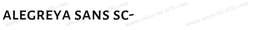 alegreya sans sc字体转换
